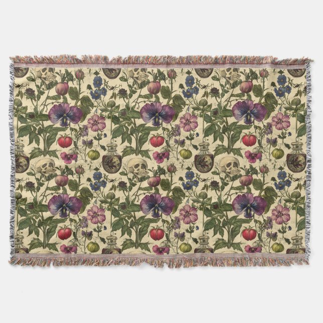 Poison Petals Throw Blanket (Front)