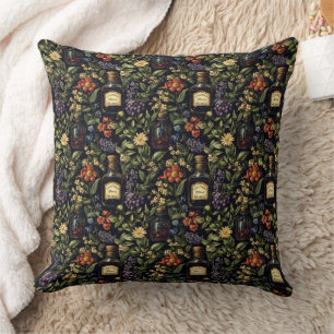 Poison Petals Throw Pillow