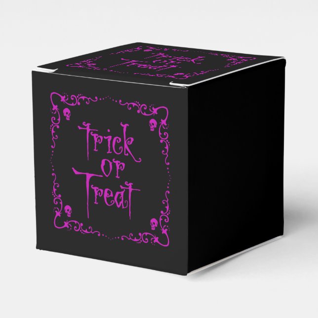 Poison Purple Trick or Treat Favor Box (Front Side)