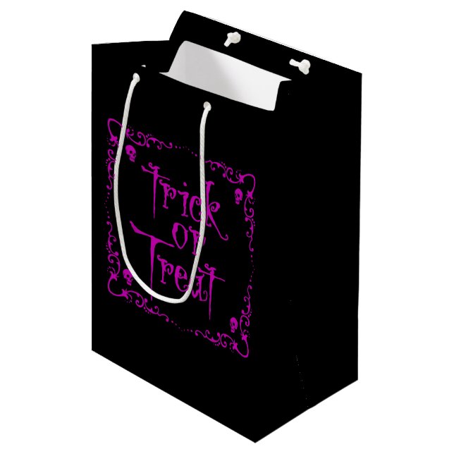 Poison Purple Trick or Treat Gift Bag (Front Angled)