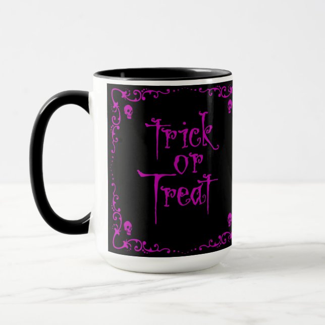 Poison Purple Trick or Treat Mug (Left)