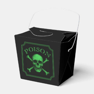 Poison Skull and Crossbones Halloween Design Print Favor Box