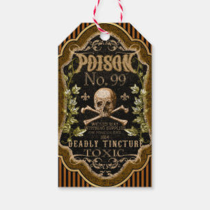 Poison Skull Apothecary Halloween Gift Tag