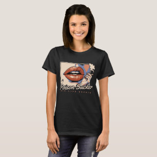 Poison Sucker Mid-Life Crisis Retro Pop Art Lips T-Shirt