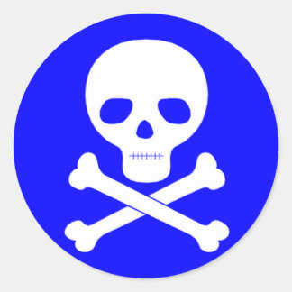 Poison Symbol Classic Round Sticker