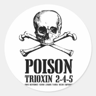 Poison Zombie Trioxin 3-4-5 Dawn of the Dead Classic Round Sticker