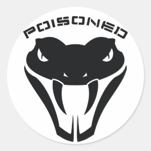 poisoned classic round sticker