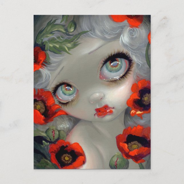 "Poisonous Beauties III: Opium Poppy" Postcard (Front)