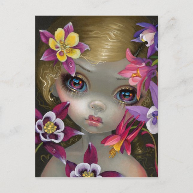 "Poisonous Beauties XIII: Columbine" Postcard (Front)