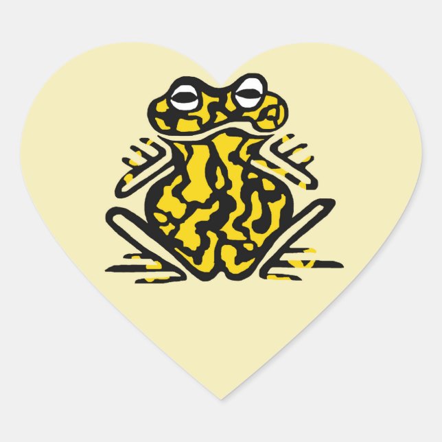 Poisonous Corroboree  FROG - Aussie wildlife - Heart Sticker (Front)
