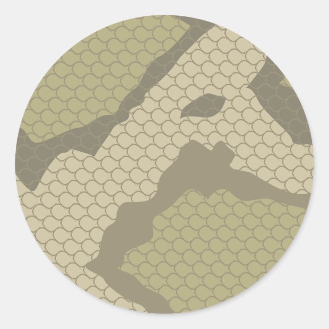 Poisonous Snake Scales Classic Round Sticker (Front)