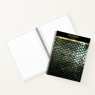 Poisonous snakeskin patterns in nature notebook