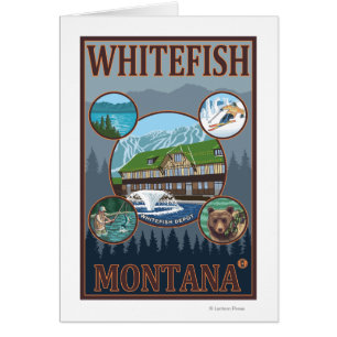 Poisson à chair blanche, affiche de voyage de