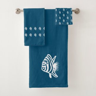 Poisson Angel Mer Bleu et blanc déco côtière