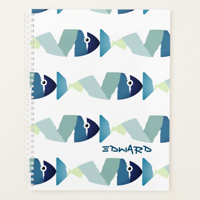 Poisson bleu de natation Abstraite (Devant)