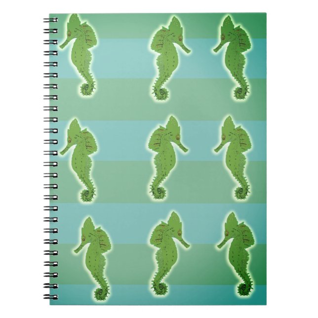 Poisson, Carnet tourbillon vert d'été de Seahorse (Devant)
