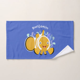 Poisson clown anémone de dessin animé mignon heure