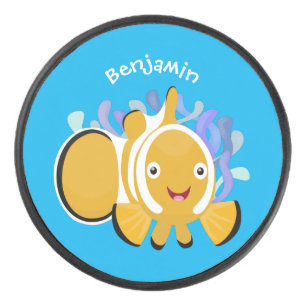 Poisson clown joyeux et mignon anémone de mer dess