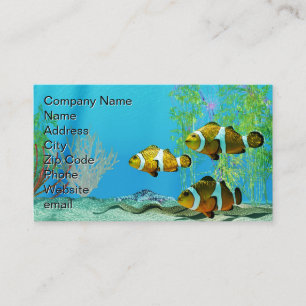 Poisson clown sur Coral Reef Carte de visite