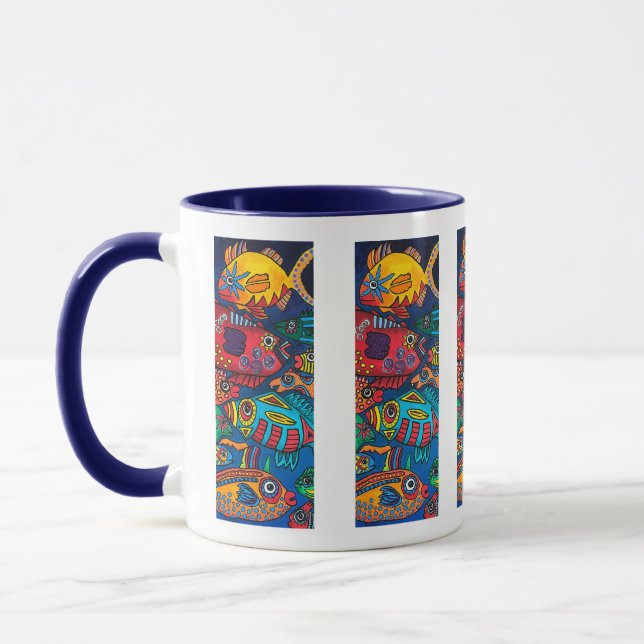 "Poisson dans la voie rapide" Beverage Mug (Gauche)