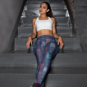 Poisson de caniche tribal Capri Leggings
