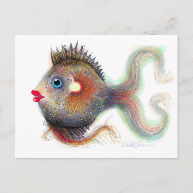 Poisson d'Imaginaire : Cartes de poste fantaisie (Devant)