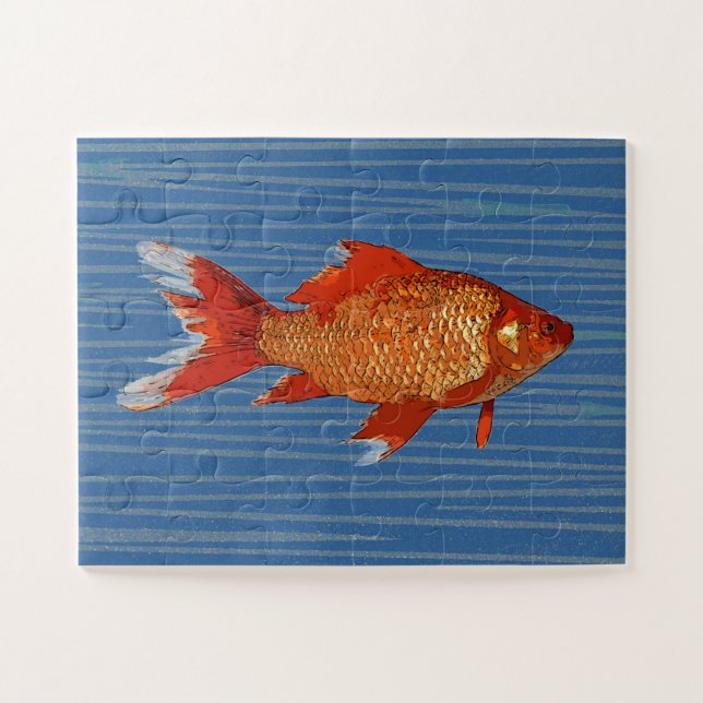 Poisson d'or amusant Puzzle jeune enfant (Horizontal)