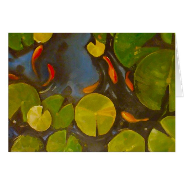 Poisson D'Or Koi Pond Water Lys (Devant horizontal)
