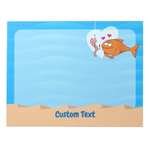 Poisson et appât en amour Bloc-notes
