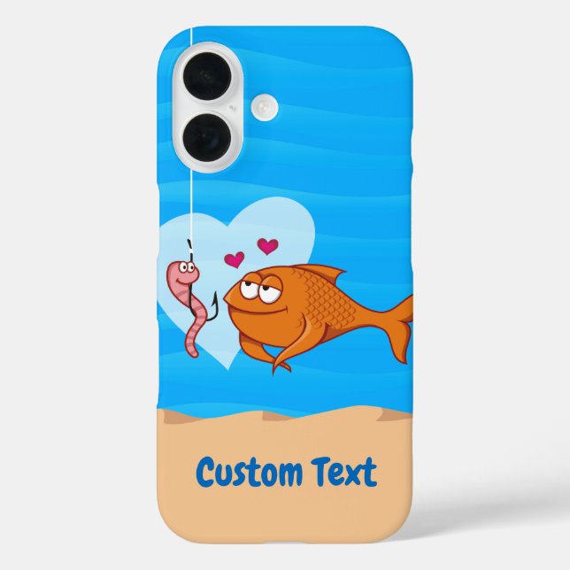 Poisson et appât en amour Coque-Mate coque iphone (Verso)