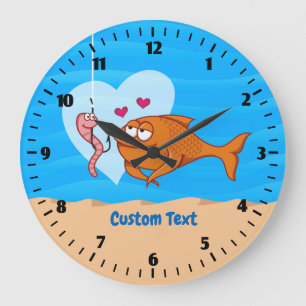 Poisson et appât en horloge d'amour