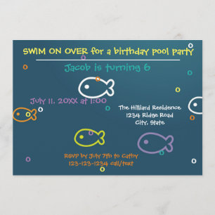 Poisson et bulles - Invitation à la fête de la pis