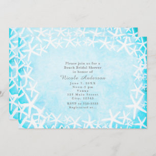 Poisson étoilé peint Aqua Blue Party Invitations