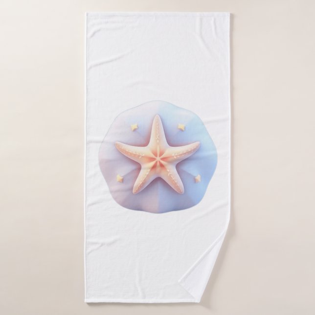 Poisson étoilé sur une pierre en forme unique (Serviette de bain)