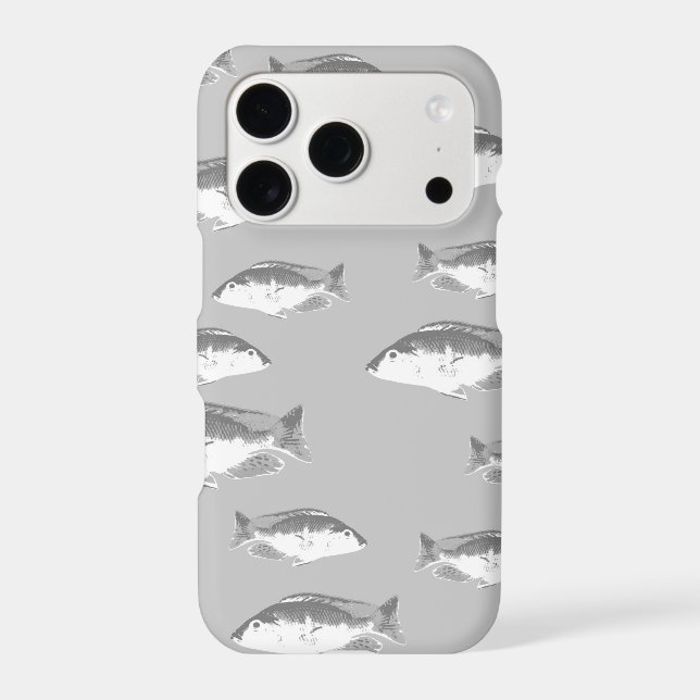 Poisson gris monochrome (Verso)