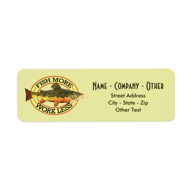 Poisson humoristique Plus - Travailler moins de tr (Devant)