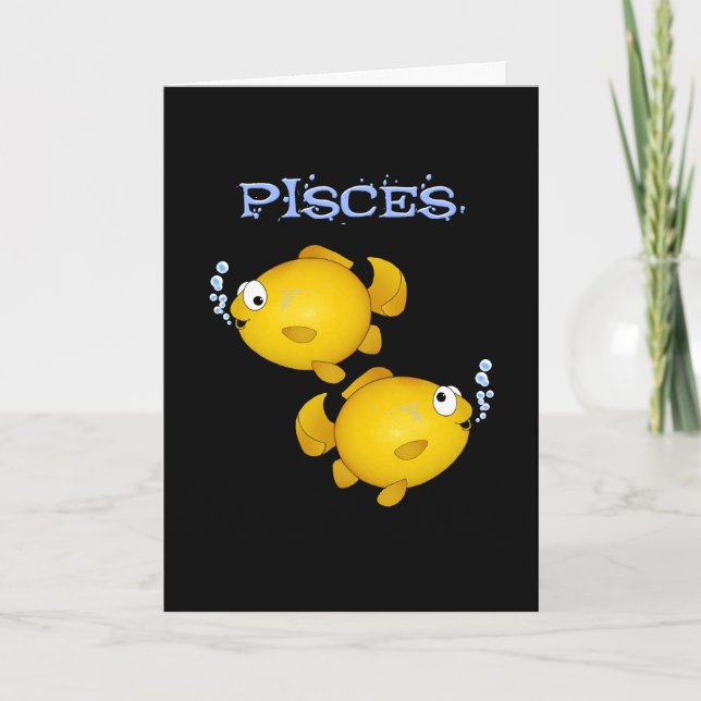 Poisson joyeux anniversaire Pisces carte (Devant)