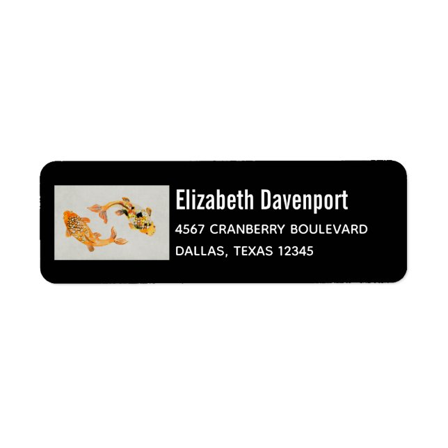 Poisson Koi Or élégant (Devant)