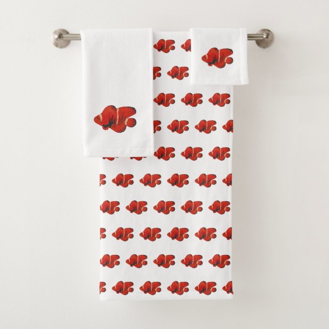 Poisson Peinture Poisson Clownfish Aquarelle Ensem (En situation)
