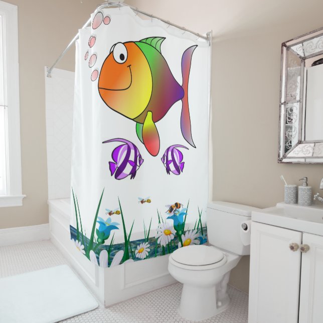 Poisson rideau de douche (En situation)