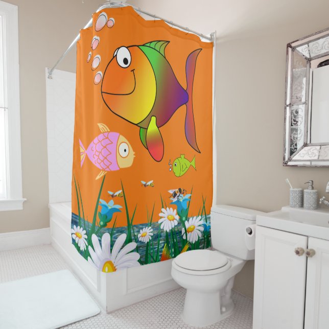 Poisson rideau de douche (En situation)