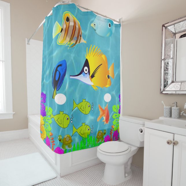 Poisson rideau de douche (En situation)