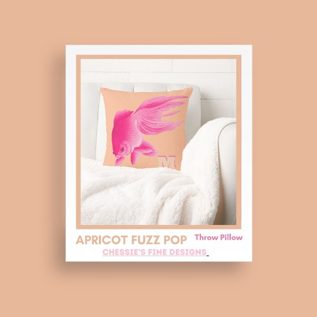 Poisson Rose Goldfish Grand Oreiller moderne Pop T (Créateur téléchargé)