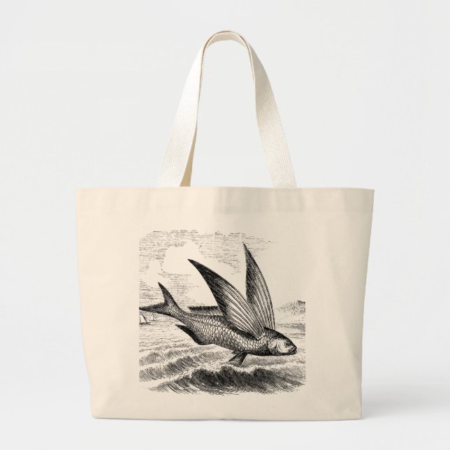 Poisson volant antique sur Sac fourre-tout (Devant)