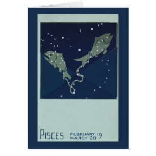 Poissons Constellation Zodiaque Vintage Astrologie