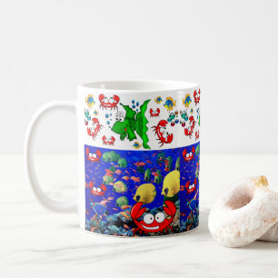 Poissons Crabes Ocean Beach Mug