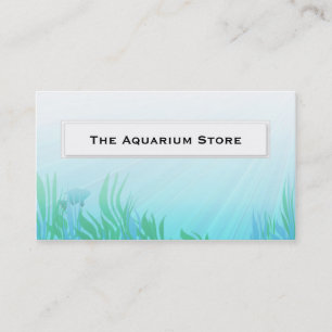 Poissons dans des cartes de visite d'aquarium de