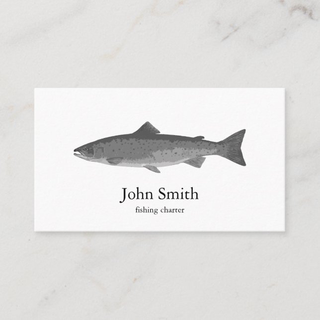 Poissons dans le carte de visite gris (Devant)