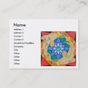 Poissons de Koi et carte de visite de Lotus