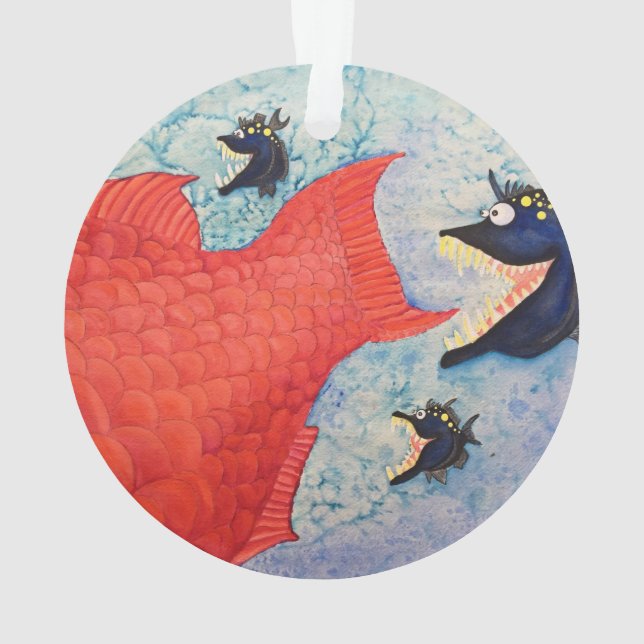 "Poissons de la chasse" avec l'attitude (dos)